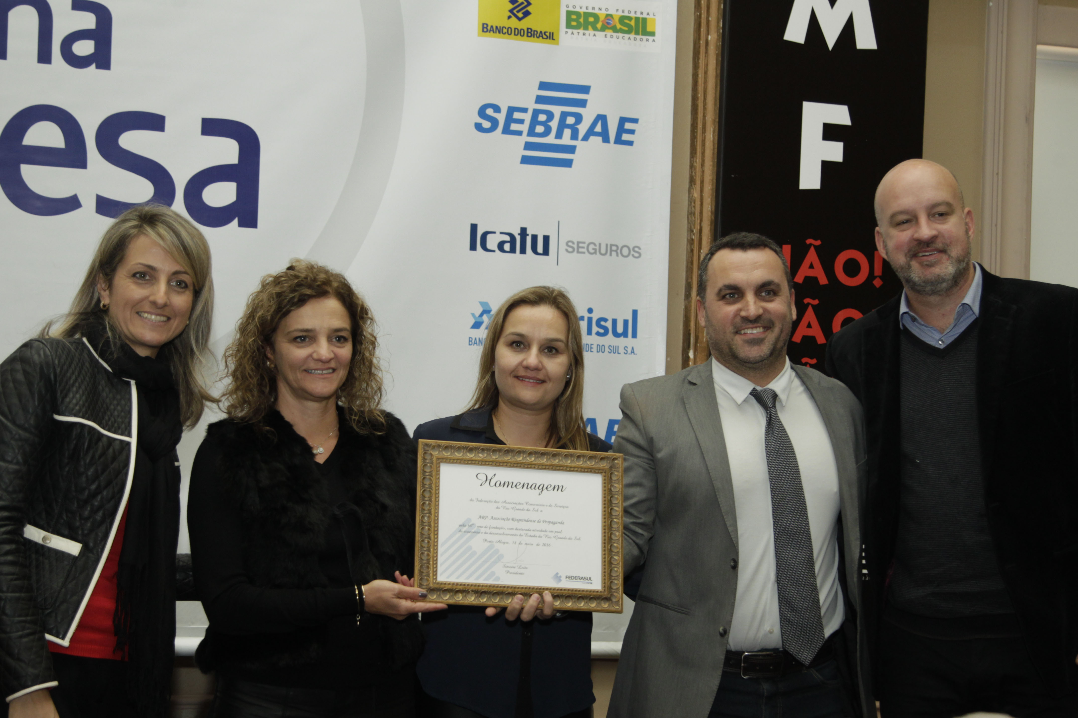 Diretoria da ARP recebe homenagem da Federasul pelos 60 anos da entidade