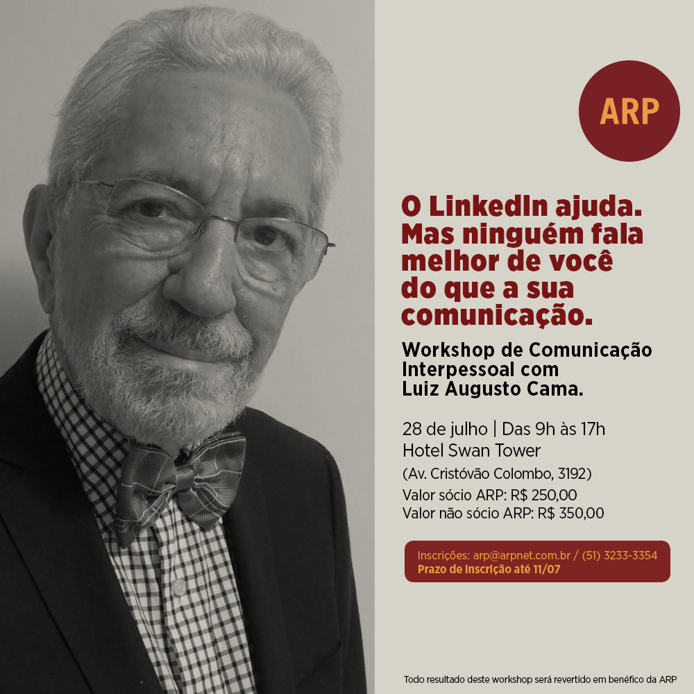 ARP promove workshop inédito com Luiz Augusto Cama