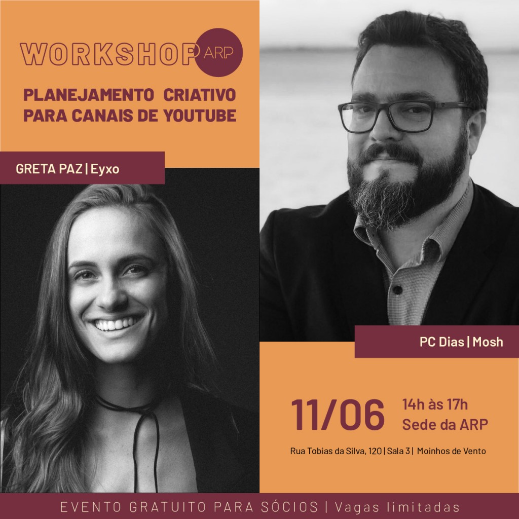 ARP promove workshop sobre planejamento criativo para canais de YouTube
