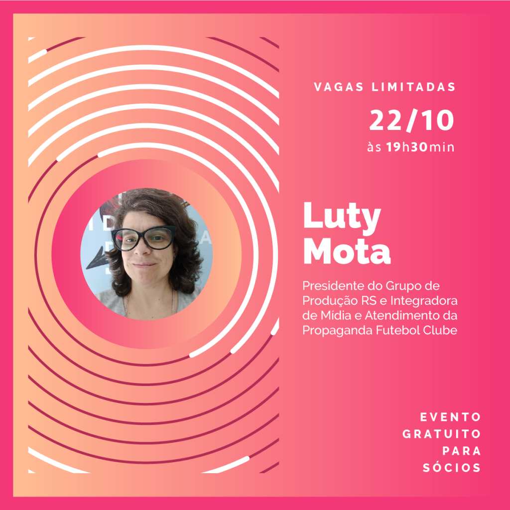 Produção para o digital: Luty Mota realizará workshop na ARP