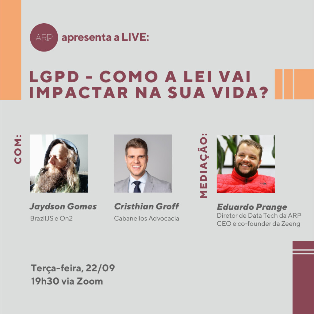 ARP realiza live sobre a Lei Geral de Proteção de Dados