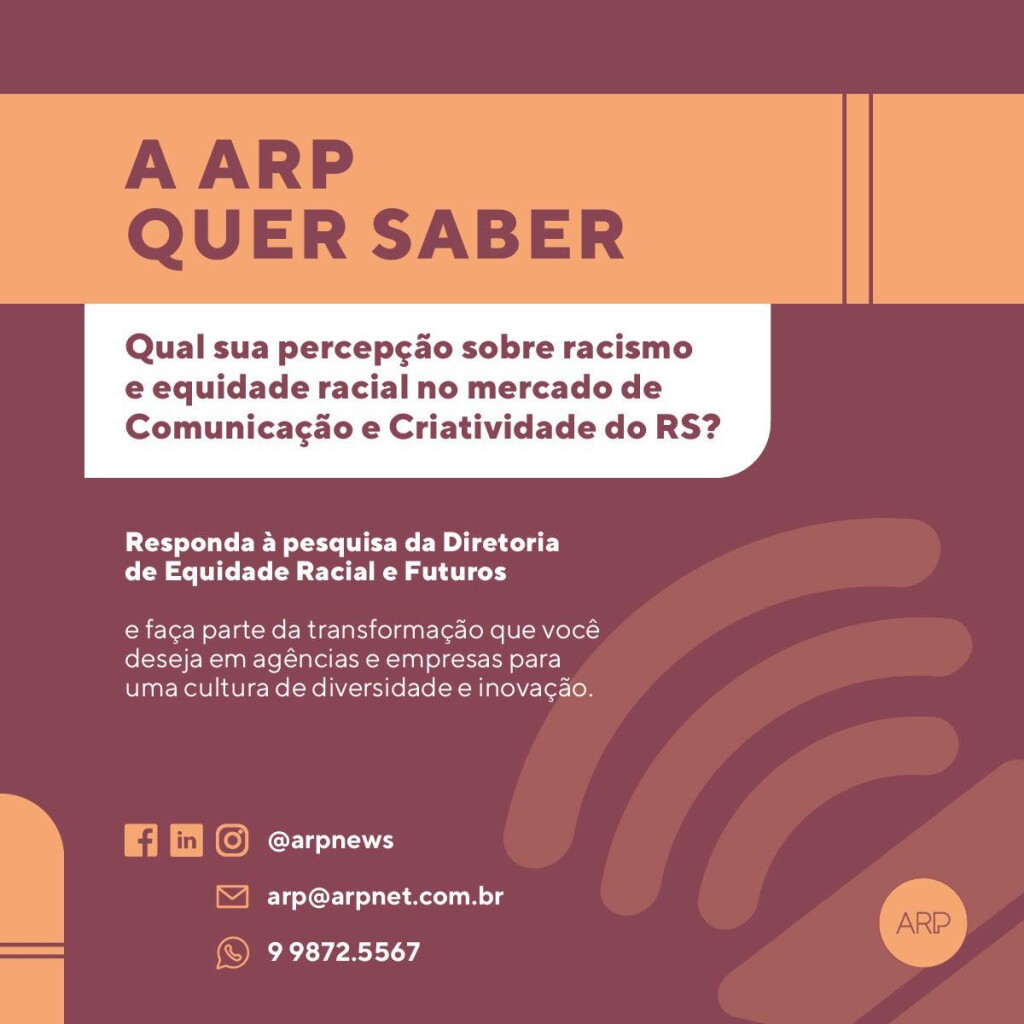 A Diretoria de Equidade Racial e Futuros da ARP quer ouvir você em sua primeira ação