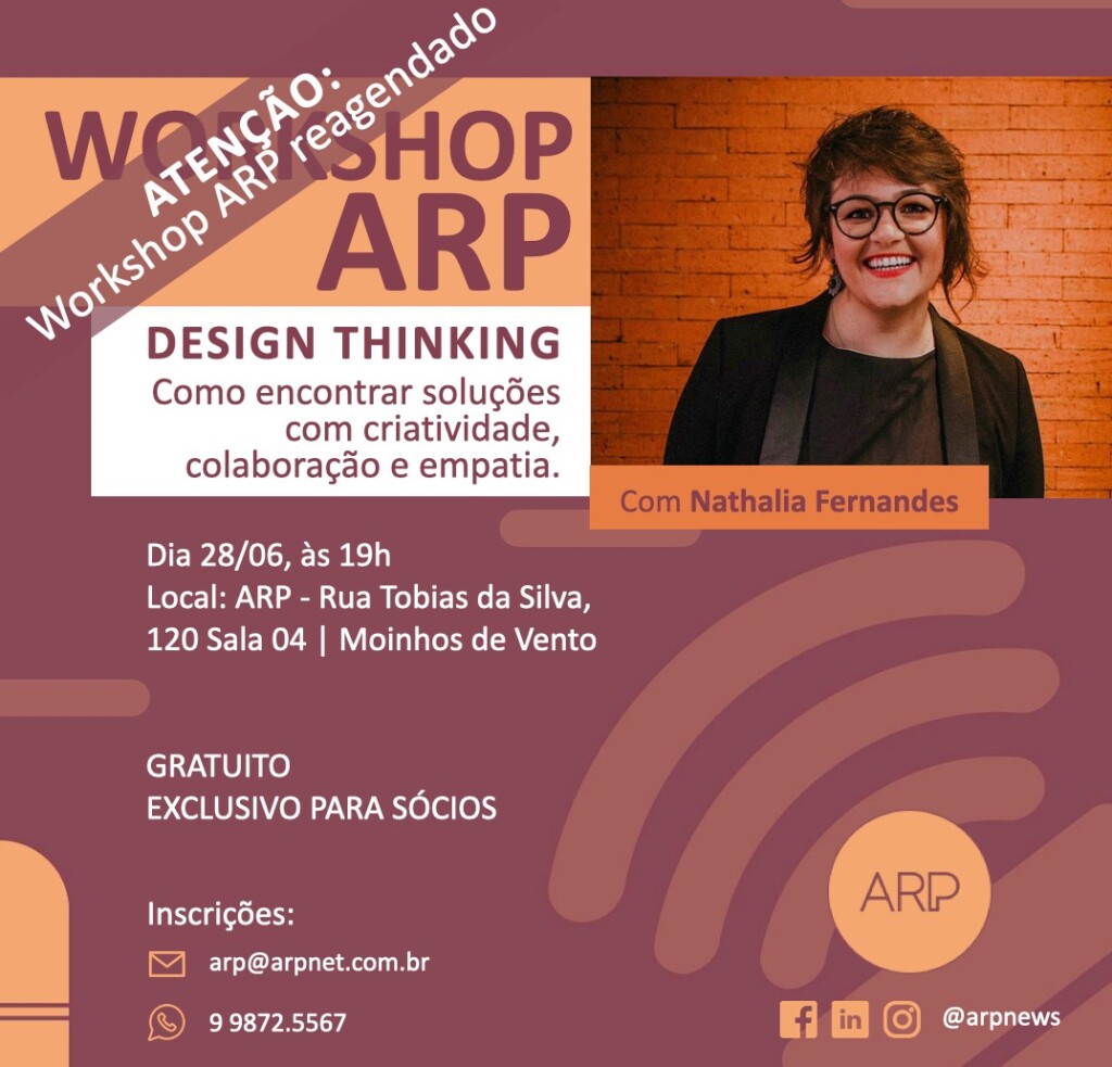Participe do 1º Workshop ARP do ano, com Nathalia Fernandes
