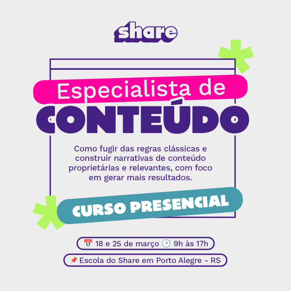 Sócio(a), o Share está voltando com os cursos presenciais e você tem desconto para participar!!