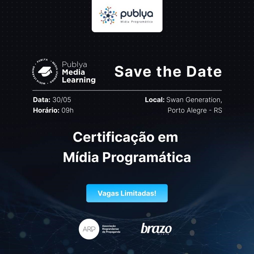Publya anuncia treinamento presencial em Porto Alegre em parceria com Brazo Mídia e ARP