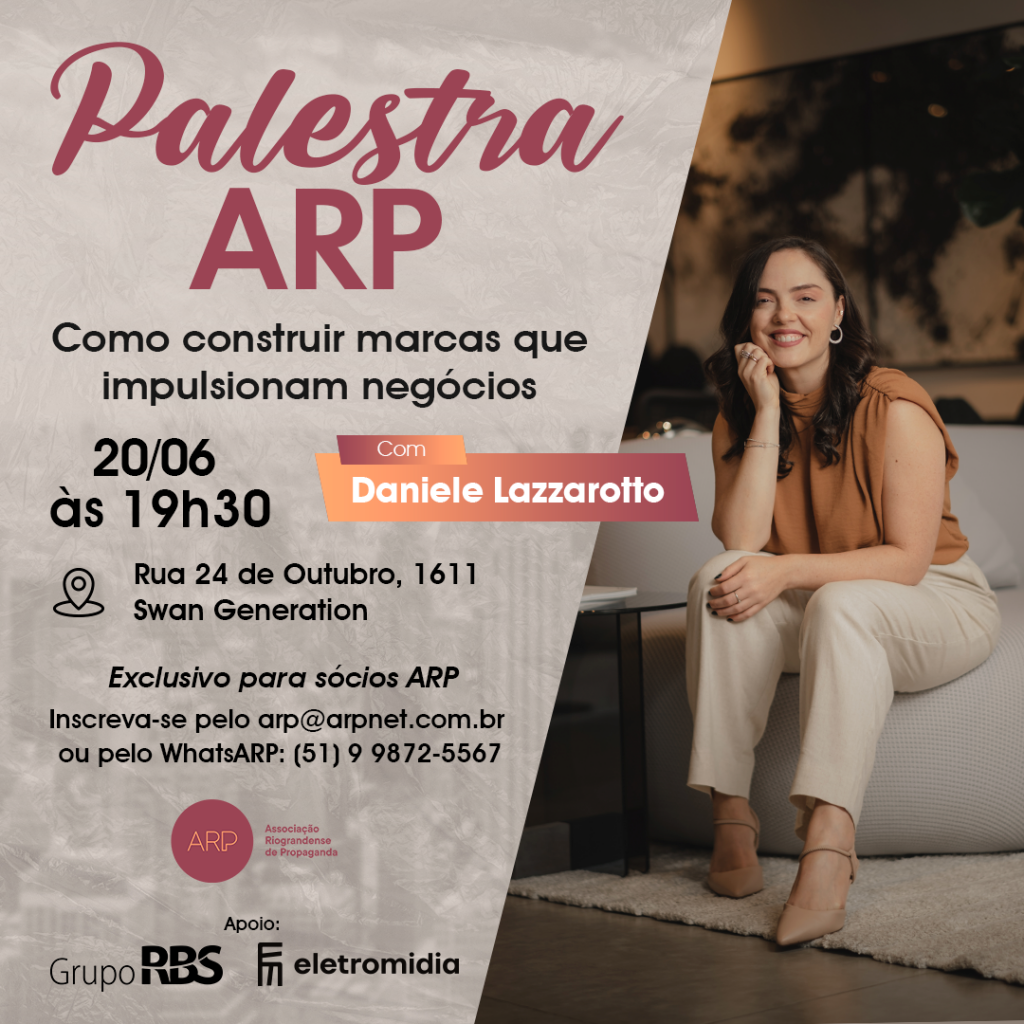Construção de marcas que impulsionam negócios é tema de palestra da ARP