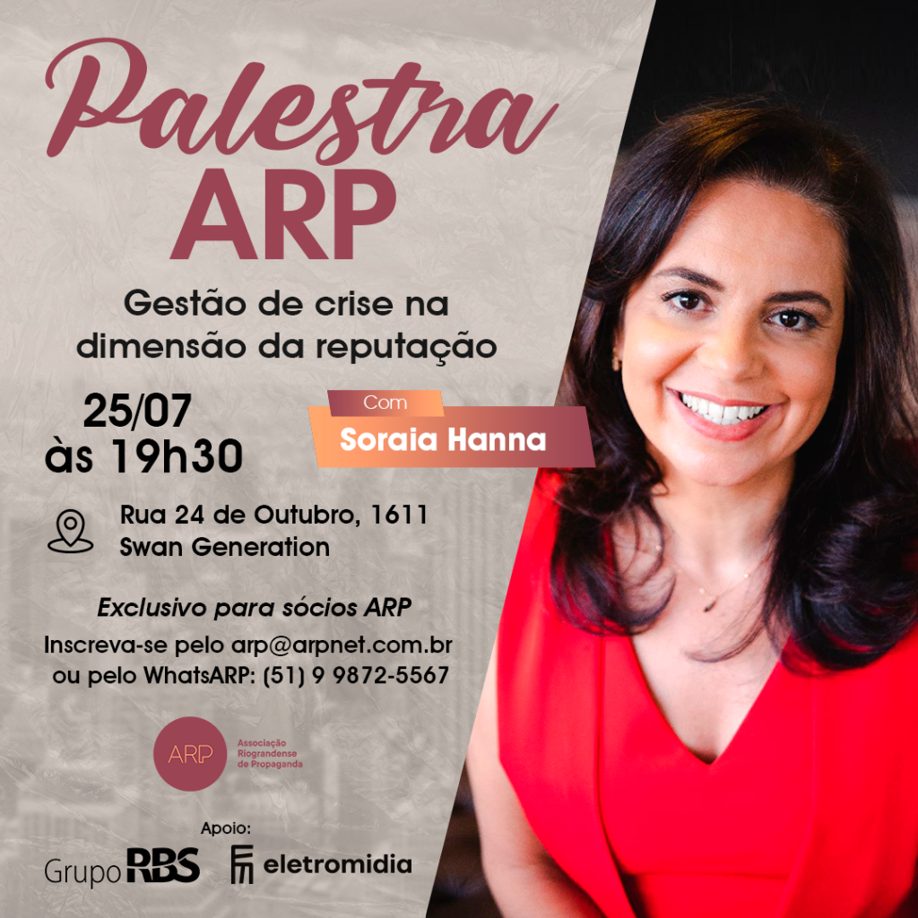 Aprenda sobre gestão de crise e reputação com a ARP!!