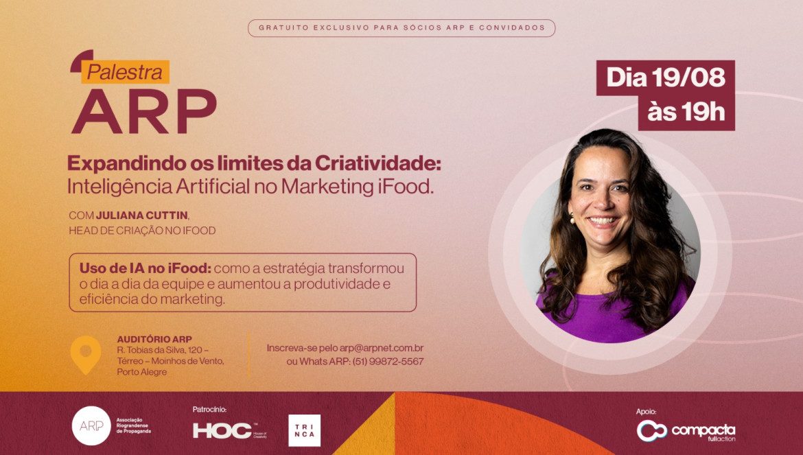 Utilização de IA no Marketing do iFood é tema de palestra da ARP